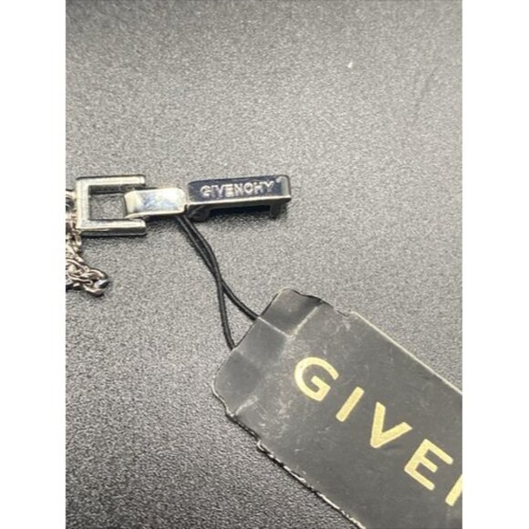 Signed Givenchy Necklace Rhinestone Pear Shape Crystal Silver Tone 15" + 3" NWT - Picture 8 of 9